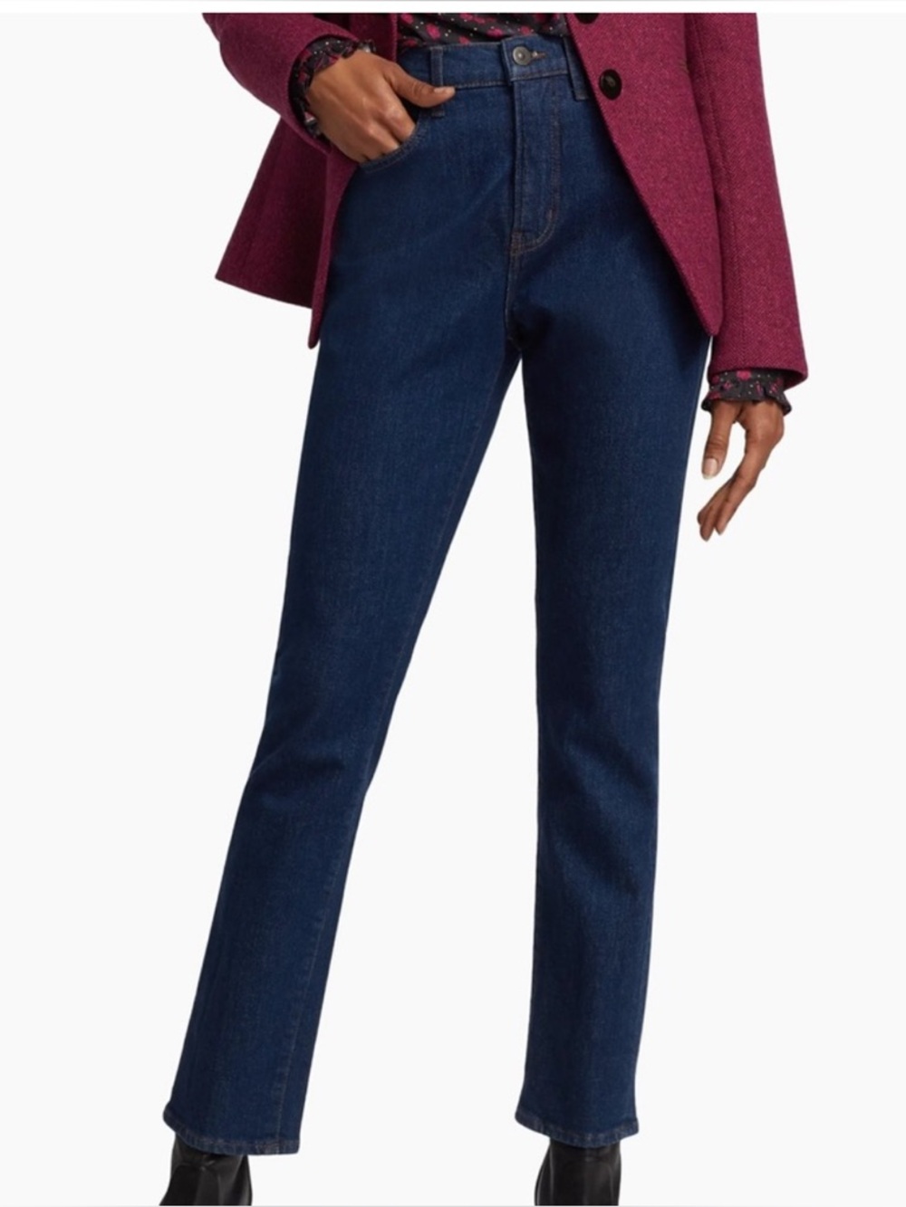 Veronica Beard Alenah Slim-Straight Jeans High Rise. Size 24 Women 
#359